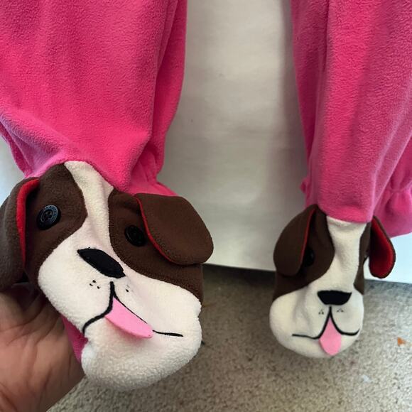 Nick & Nora One Piece Fleece Footie Womens Sleeper Pjs Size Large Terrier Dog - Picture 5 of 12